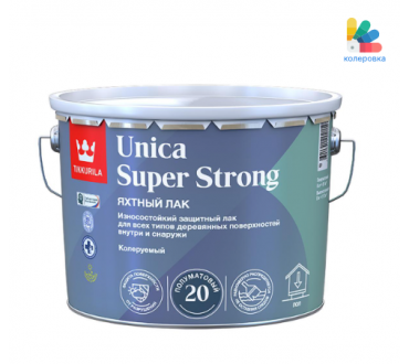 Tikkurila Unica Super 20 Износостойкий уретано-алкидный лак для деревянных поверхностей полуматовый (2,7л)